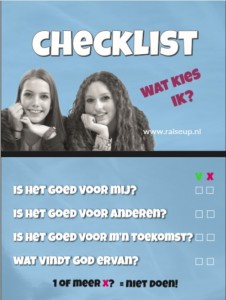 Webversie kaartje 'Checklist'